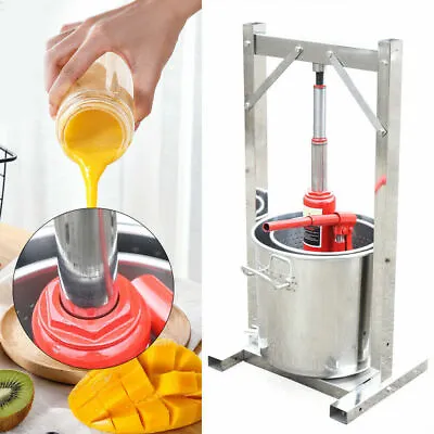 $150 • Buy Fruit Press Crusher Grinder Apple Juice Wine Cider W/ Hydraulic Jack Fruit Press
