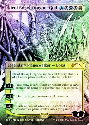 FOIL BORDERLESS Nicol Bolas Dragon-God ~ Secret Lair [ NearMint ] [ Magic MTG ] • £9.98