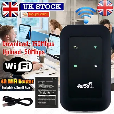 Unlocked 4G Pocket Mobile Broadband Wireless WiFi Router Portable MiFi Hotspot • £16.99