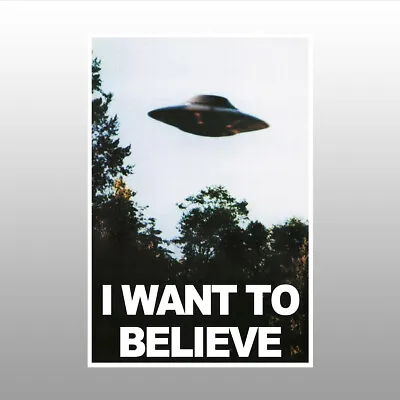 I WANT TO BELIEVE THE X-FILES UFO PHOTO ORIGINAL TV SHOW POSTER RE-PRINT 60x90cm • $12.86