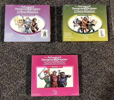 D&D Dungeons & Dragons Metal MINIATURES - LOT UNPAINTED VINTAGE 1983 1984 LOOK!! • $127.50