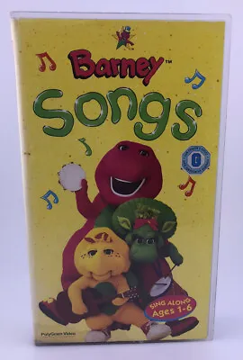 VHS Barney Songs 1995 Vintage Kids Singalong Video PAL Polygram Baby Bop BJ • $9.95
