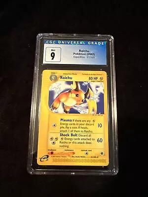 CGC 9 Raichu 61/165 Rare Pokemon Expedition • $70