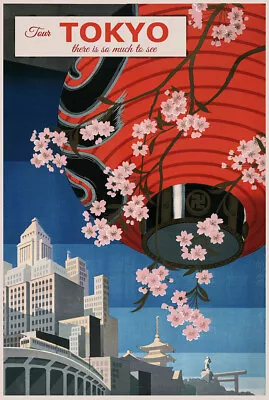  Tour Tokyo - There Is So Much To See  Vintage Travel Tourism Poster • $18