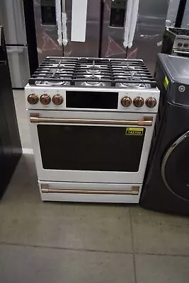 GE Café CGS700P4MW2 30  Matte White Slide-In 6 Burner Gas Range NOB #143700 • $2599