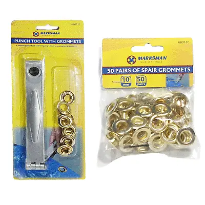 £6.75 • Buy New Good Quality Punch Tool Brass Eyelets Washer Grommets Gold 10mm Punch Tools