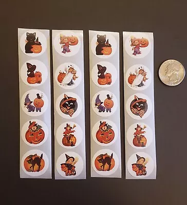 20 Vintage Style Halloween Stickers/halloween Labels/halloween Seals  • $1.99