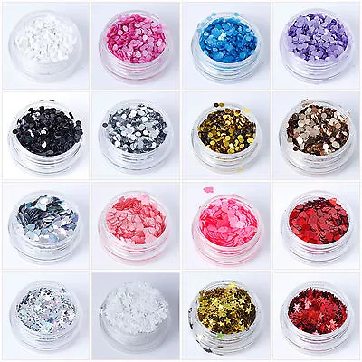 £1.75 • Buy Chunky Heart Star Circle Shapes Glitter Face Eye Body Dance Festival Tattoo Nail