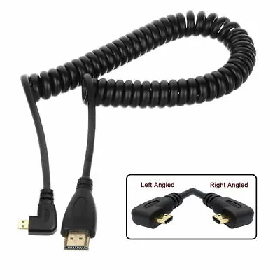 CY  Left & Right Angled 90 Degree Micro HDMI Video To HDTV Video Male HDTV Cable • $6.99