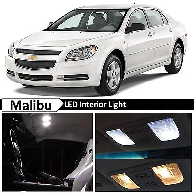 11x White Interior Map Dome LED Lights Package Kit For 2008-2012 Chevy Malibu • $12.89