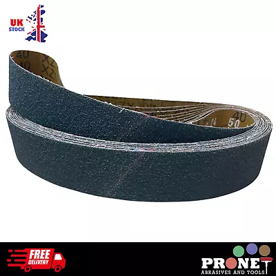 50 X 686mm Sanding Belts - Zirconia Sanding Belts - 40/60/80/120 Grit - 10pk • £19.99
