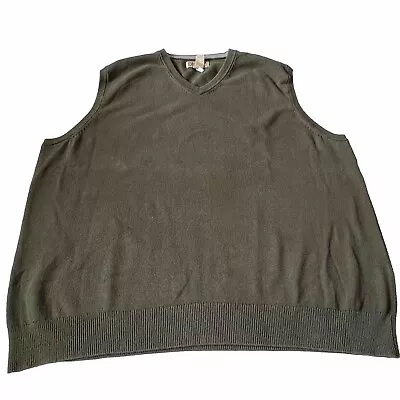 Duluth Trading Sweater Vest Men’s Green V Neck Size 2XL Pullover • $13.75