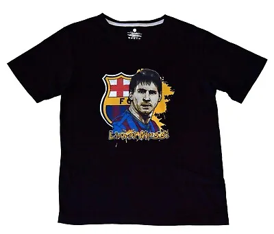 $9.99 • Buy Lionel Messi FCB T-Shirt, Men's Size Small, Black, Barca Barcelona Souvenir NEW