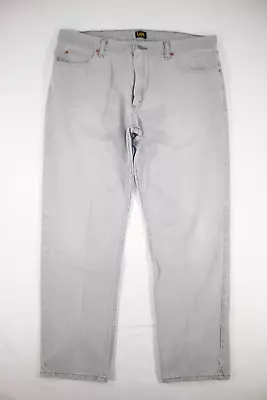 Lee Regular Fit Straight Leg Jeans 2008969 Light Gray Wash Men's Size 42x32 • $9.99