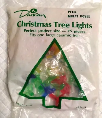 $9.95 • Buy 75 SMOOTH DOVE BIRD BULBS  Ceramic Christmas Tree Lights VINTAGE DUNCAN U.S.A.