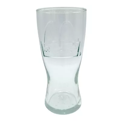 McDonalds 1992 Vintage Clear Glass Drinking Glass Raised Logo Tumbler 6.5 Inch • $10.39