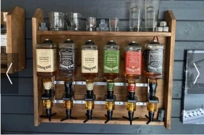 £175 • Buy Ultimate Wall Mounted Bespoke Jack Daniels 6 Beaumont Optics Rack 