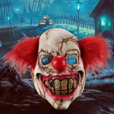 Creepy Unisex Halloween Clown Mask Cosplay Prop Latex Rubber Costume Party • $21.13