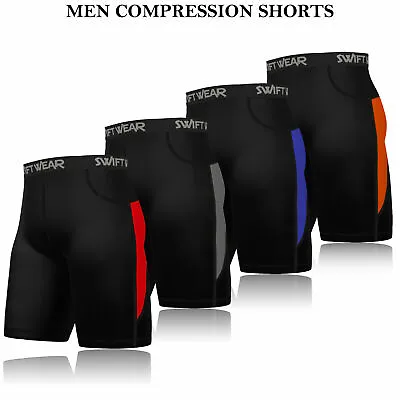 Mens Compression Short Base Layer Thermal Yoga Running Gym Fitness Brief Pants • £6.39