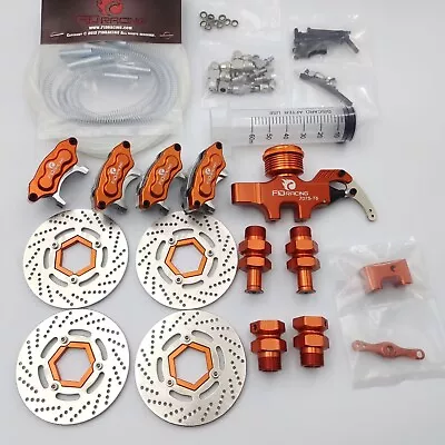 FID Racing 4 Wheel Hydraulic Disc Brake System For HPI KM Rovan Baja 5B RC CAR • $405.93