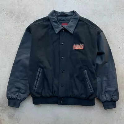 Vintage Highlander Movie Promo Black Leather Varsity Jacket Size L • $60
