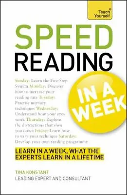 $6.49 • Buy Speed Reading In A Week: Teach Yourself  VeryGood