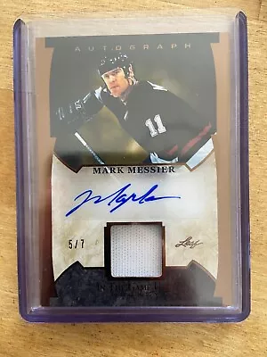 2022-23 Leaf In The Game Used Jersey MARK MESSIER 5/7 AUTO Relic AUTOGRAPH SSP • $49.99