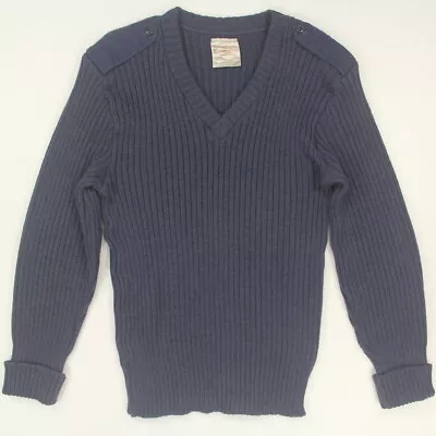 VTG Brigade Quartermasters Men’s Ribbed Sweater Size 42 Blue 100% Wool Military  • $21.64