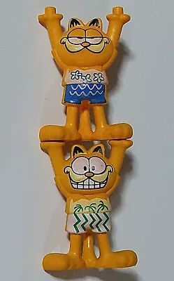 $4.99 • Buy Lot Of 2 Vintage Garfield 2  Stacking PVC Figures UFS 1981 Cereal Box Premiums!