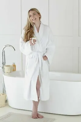 Thick Towelling Mens & Ladies Bath Robe 100% Pure Cotton Bathrobe Dressing Gown • £16.99