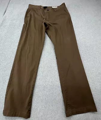 Volcom Pants Mens 34 Brown Chino Straight Leg Outdoor Active Adult 34x30 READ • $12.88
