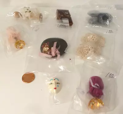 8 Grab Bags Dollhouse Miniature Hats Mask & Jewelry Box • $19.95