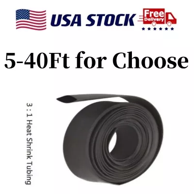 Heat Shrink Tubing Waterproof  Wire Wrap Marine Connection Kits Black 3:1 Ratio • $8.99