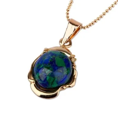 New  Eilat Stone Israel Pendant 14k Gold + Gold Chain ! High Quality Jewelry • $410