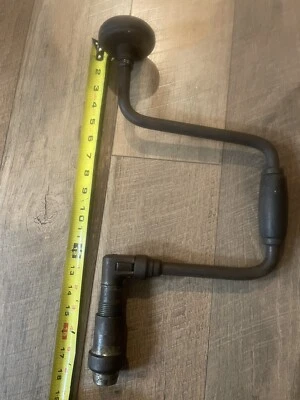 $20 • Buy Vintage Millers Falls 10 In. Ratcheting Reversible Hand Drill Bit Brace Old