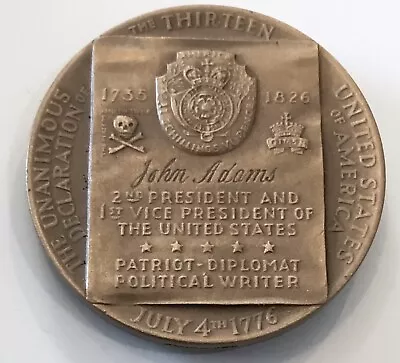 Medallic Art Co Signers Of The Declaration Of Independence John Adams Coin Medal • $8.95