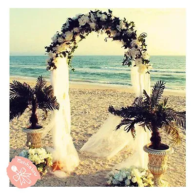 $22.75 • Buy 7.5 Feet White Metal Arch For Wedding Party Decoration - Free & Fast Shipping