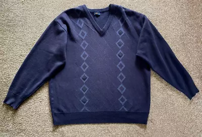 Genuine Gabicci Vintage V- Neck Jumper - S22 - Blue - Mens (2XL) XX Large (A428) • £9.99