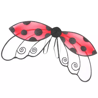  Silk Screen Ladybug Wings Girl Child Red Ladybugs Costume Children Elf • £10.69