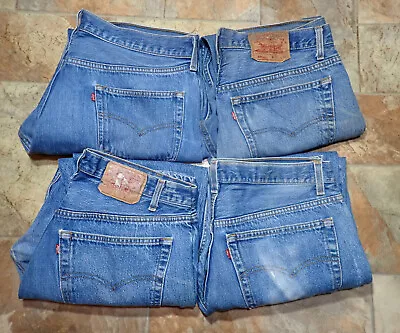 Vintage 90s Levis 501 XX Jeans USA Tag Size 38x30 Button Fly Blue Jeans Lot Of 4 • $65