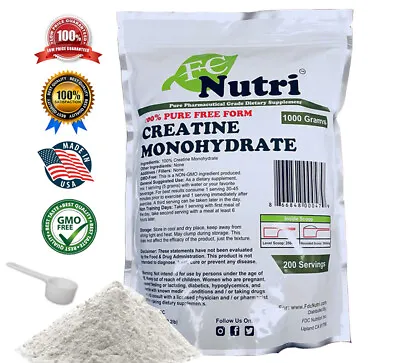 Creatine Monohydrate 100% Pure Powder 1000g (2.2 Lb) Micronized By FDC NUTRITION • $30.99