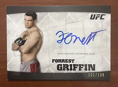 $25 • Buy 2010 Topps UFC Knockout Forrest Griffin Auto /188