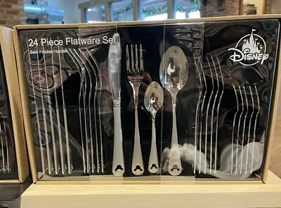 NEW Disney Parks 24 Piece Flatware Set Icon Mickey Mouse Silverware • $89.99