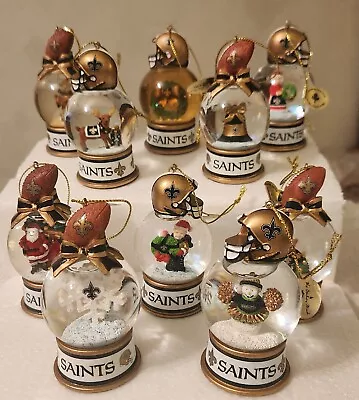 $0.99 • Buy New Orleans Saints Snow Globe Ornaments Lot