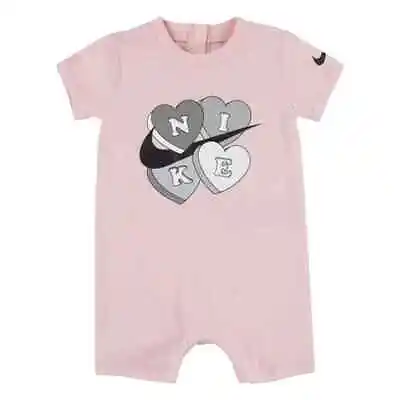 Nike Baby Girl Romper In Pink Size 3 To 6 6 To 9 Months V Day Romper BNWT • £9.99