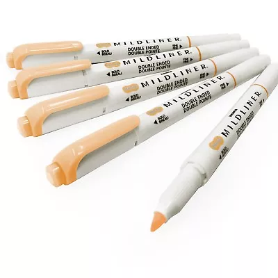 $27.91 • Buy 5 X Zebra Mildliner Creative Highlighter Marker Pen - Double Ended - Orange