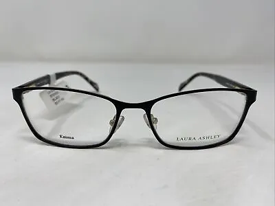 Laura Ashley Emma BLACK 53-17-140 Black/Gold Full Rim Eyeglasses Frame TX44 • $55