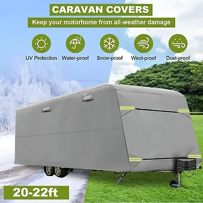 20-22FT Open Caravan Campervan Cover Straps Pop Top UV Waterproof Heavy Duty AU • $209.99