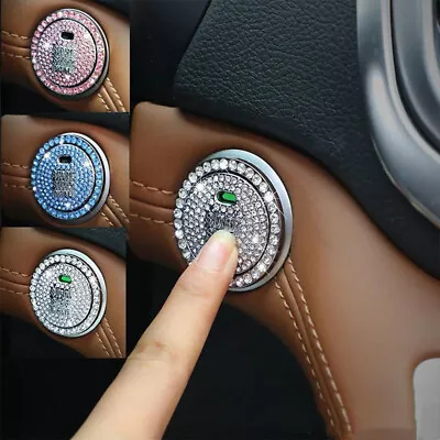 $4.39 • Buy Car Interior Button Start Switch Decorative Diamond Ring Cap Cover Accessories