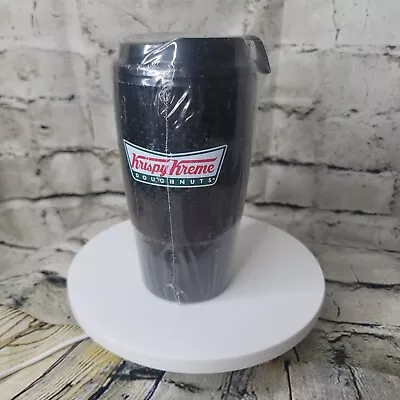 Krispy Kreme Donughts Plastic Travel Mug Black ThermoServ 16 OZ • $15